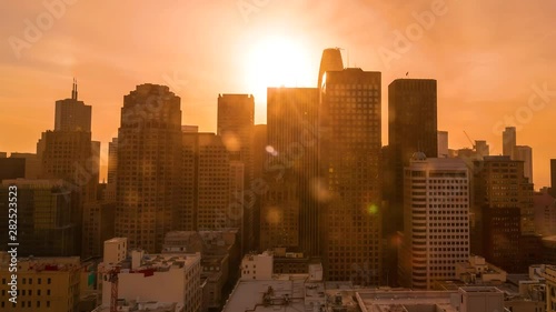 Sunrise time-lapse of downtown San Francisco