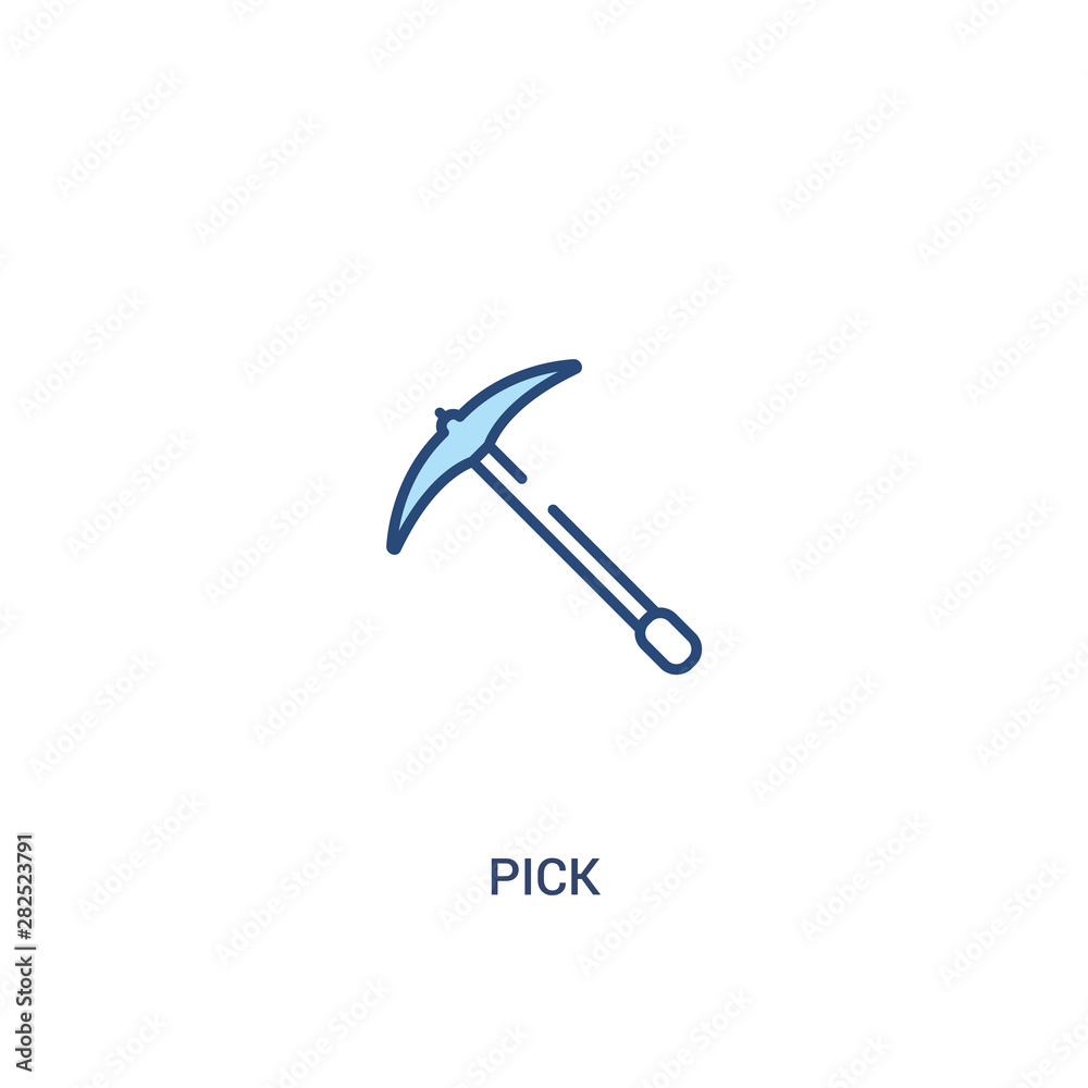 pick concept 2 colored icon. simple line element illustration. outline blue pick symbol. can be used for web and mobile ui/ux. pick concept 2 colored icon. simple line element illustration. outline blue pick symbol. can be used for web and mobile ui/ux.
