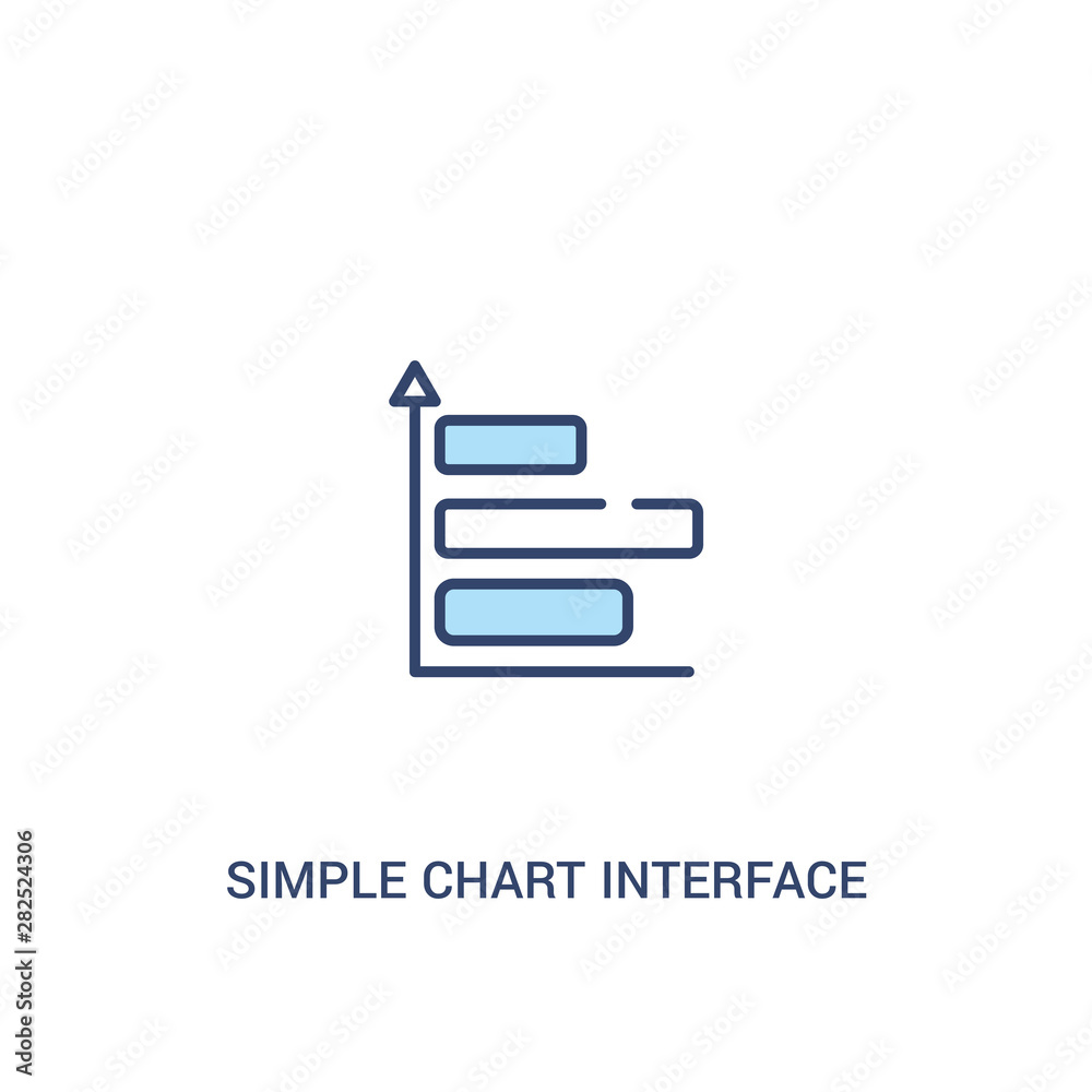simple chart interface concept 2 colored icon. simple line element illustration. outline blue simple chart interface symbol. can be used for web and mobile ui/ux. simple chart interface concept 2 colored icon. simple line element illustration. outline blue simple chart interface symbol. can be used for web and mobile ui/ux.