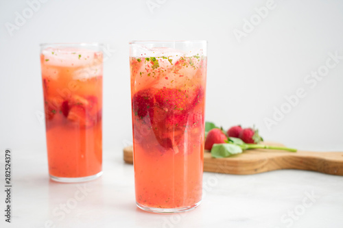 Strawberry Basil Lemonade