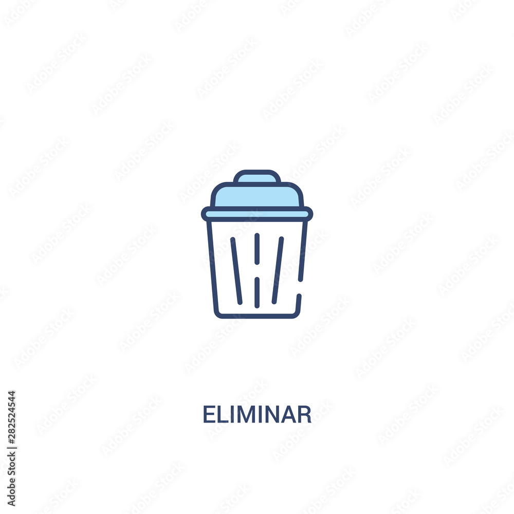 eliminar concept 2 colored icon. simple line element illustration. outline blue eliminar symbol. can be used for web and mobile ui/ux. eliminar concept 2 colored icon. simple line element illustration. outline blue eliminar symbol. can be used for web and mobile ui/ux.