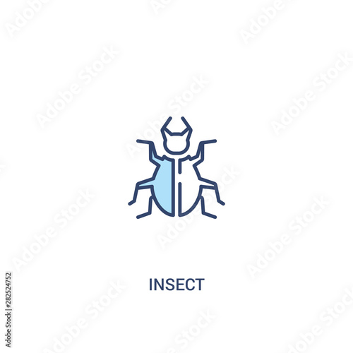 insect concept 2 colored icon. simple line element illustration. outline blue insect symbol. can be used for web and mobile ui/ux.