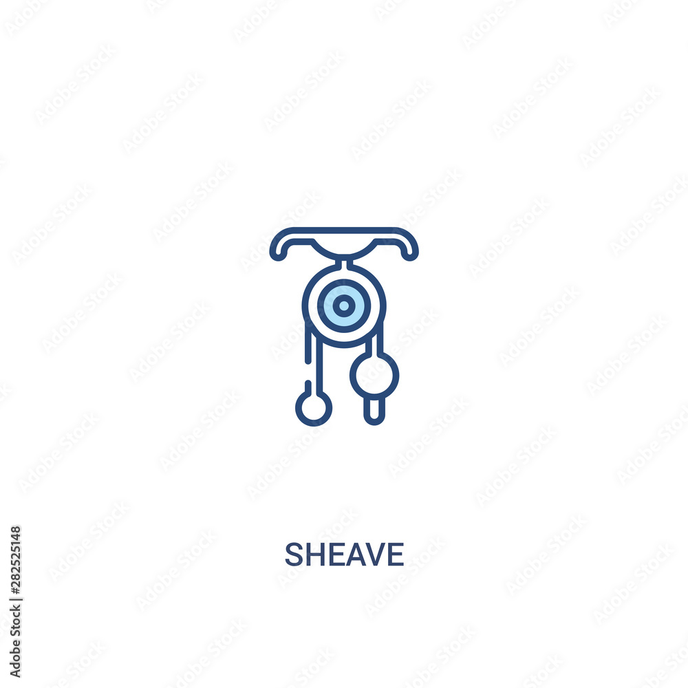 sheave concept 2 colored icon. simple line element illustration. outline blue sheave symbol. can be used for web and mobile ui/ux. sheave concept 2 colored icon. simple line element illustration. outline blue sheave symbol. can be used for web and mobile ui/ux.