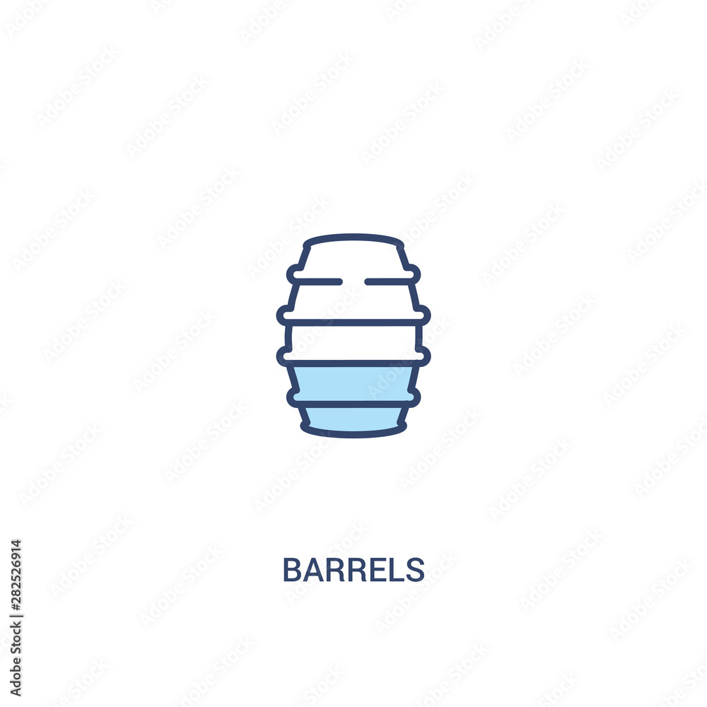 barrels concept 2 colored icon. simple line element illustration. outline blue barrels symbol. can be used for web and mobile ui/ux. barrels concept 2 colored icon. simple line element illustration. outline blue barrels symbol. can be used for web and mobile ui/ux.