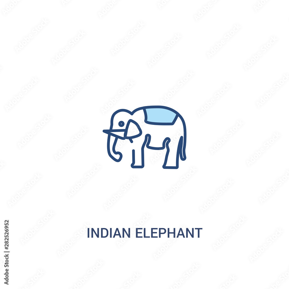 indian elephant concept 2 colored icon. simple line element illustration. outline blue indian elephant symbol. can be used for web and mobile ui/ux. indian elephant concept 2 colored icon. simple line element illustration. outline blue indian elephant symbol. can be used for web and mobile ui/ux.