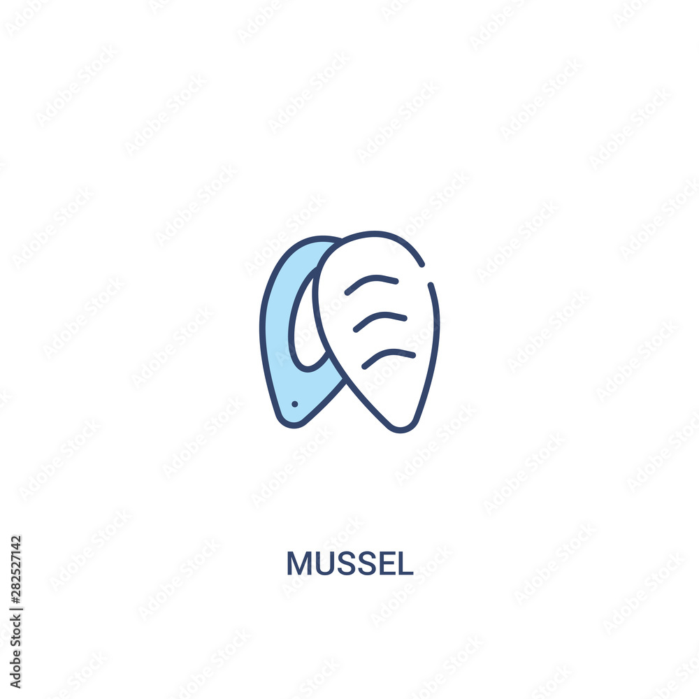 mussel concept 2 colored icon. simple line element illustration. outline blue mussel symbol. can be used for web and mobile ui/ux. mussel concept 2 colored icon. simple line element illustration. outline blue mussel symbol. can be used for web and mobile ui/ux.