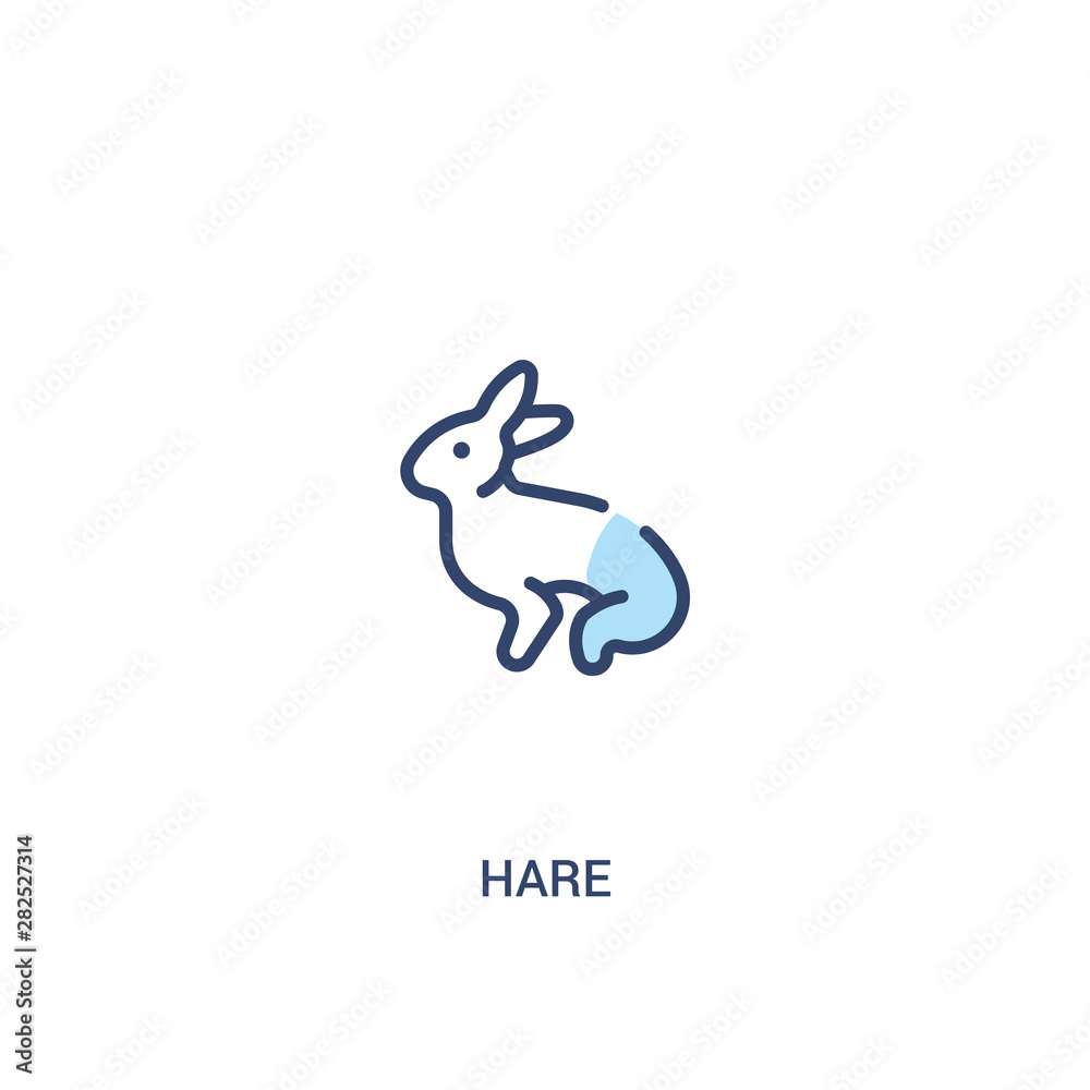 hare concept 2 colored icon. simple line element illustration. outline blue hare symbol. can be used for web and mobile ui/ux. hare concept 2 colored icon. simple line element illustration. outline blue hare symbol. can be used for web and mobile ui/ux.