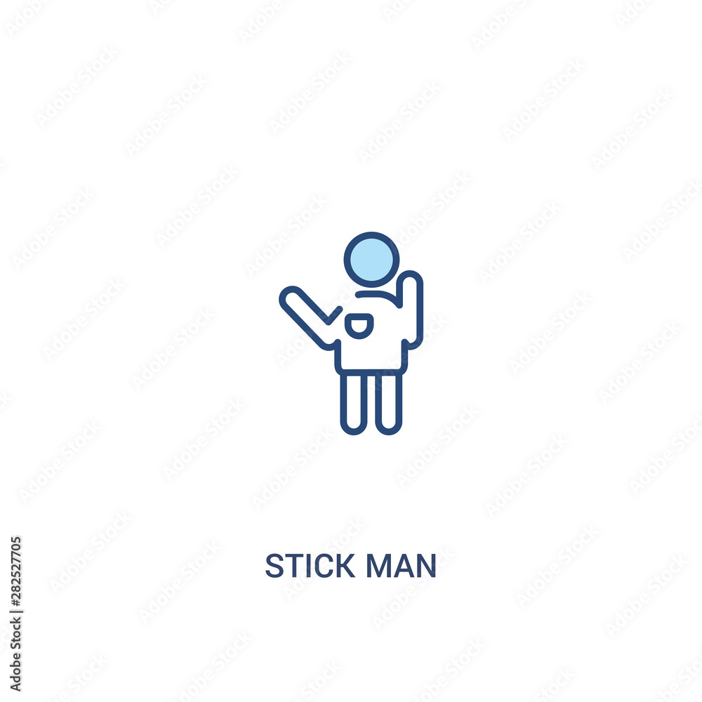 stick man concept 2 colored icon. simple line element illustration. outline blue stick man symbol. can be used for web and mobile ui/ux. stick man concept 2 colored icon. simple line element illustration. outline blue stick man symbol. can be used for web and mobile ui/ux.
