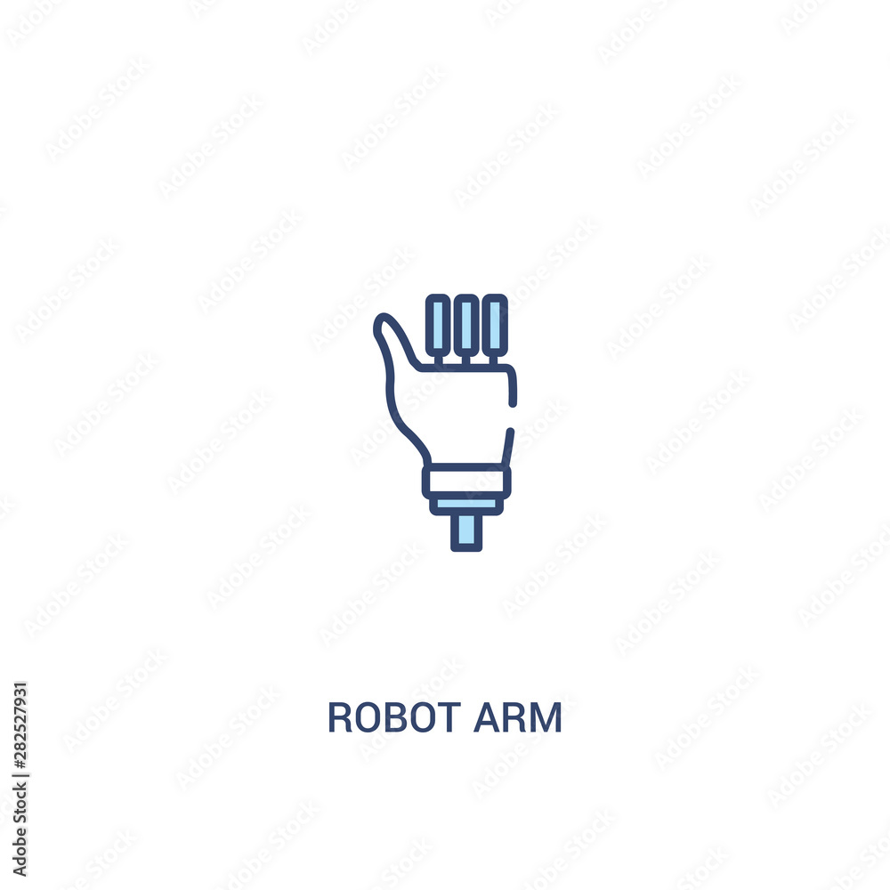 robot arm concept 2 colored icon. simple line element illustration. outline blue robot arm symbol. can be used for web and mobile ui/ux. robot arm concept 2 colored icon. simple line element illustration. outline blue robot arm symbol. can be used for web and mobile ui/ux.