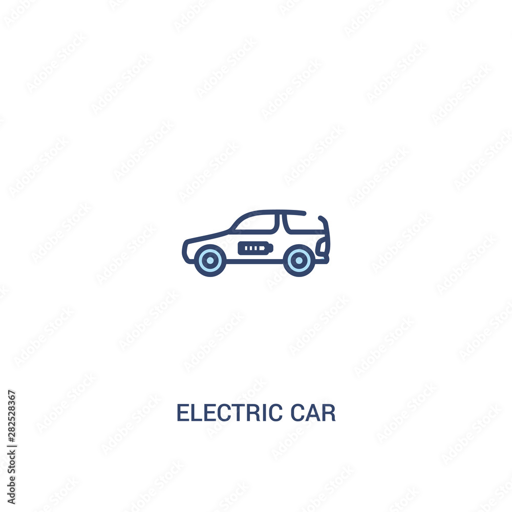 electric car concept 2 colored icon. simple line element illustration. outline blue electric car symbol. can be used for web and mobile ui/ux. electric car concept 2 colored icon. simple line element illustration. outline blue electric car symbol. can be used for web and mobile ui/ux.