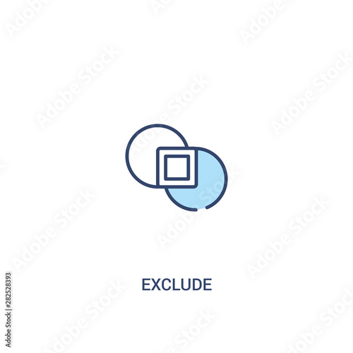 Billede på lærred exclude concept 2 colored icon