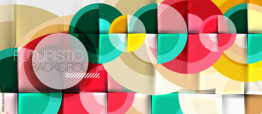 Obraz premium Geometric design abstract background - circles
