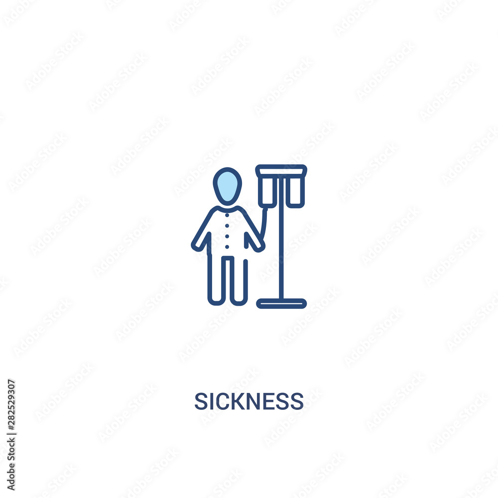 sickness concept 2 colored icon. simple line element illustration. outline blue sickness symbol. can be used for web and mobile ui/ux. sickness concept 2 colored icon. simple line element illustration. outline blue sickness symbol. can be used for web and mobile ui/ux.