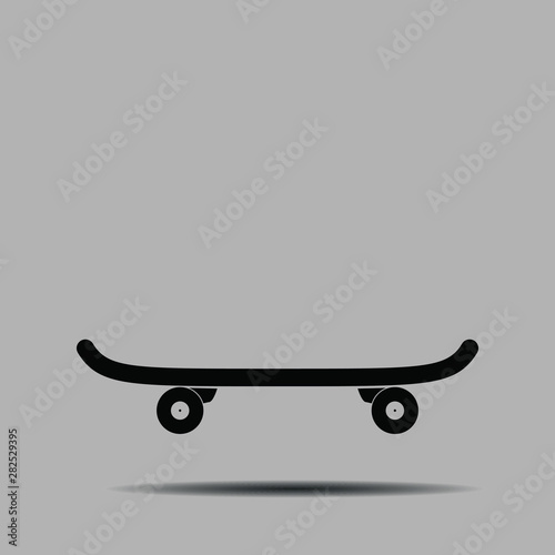 Vector flat black and colourful skateboard and longboard icon set collection good for background,logo. isolated on white background