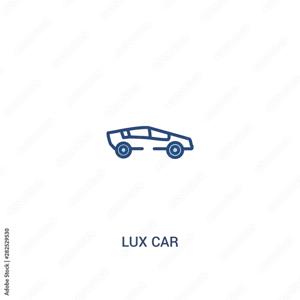 lux car concept 2 colored icon. simple line element illustration. outline blue lux car symbol. can be used for web and mobile ui/ux. lux car concept 2 colored icon. simple line element illustration. outline blue lux car symbol. can be used for web and mobile ui/ux.