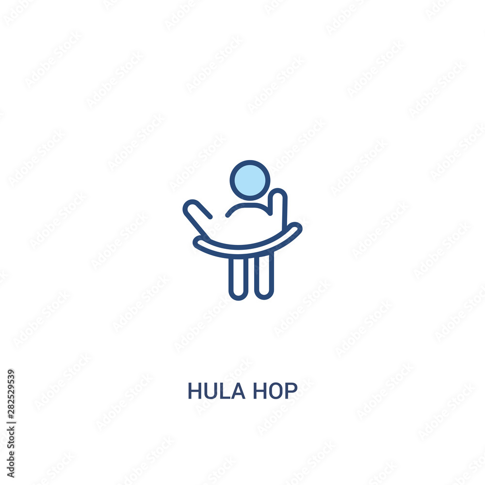 hula hop concept 2 colored icon. simple line element illustration. outline blue hula hop symbol. can be used for web and mobile ui/ux. hula hop concept 2 colored icon. simple line element illustration. outline blue hula hop symbol. can be used for web and mobile ui/ux.