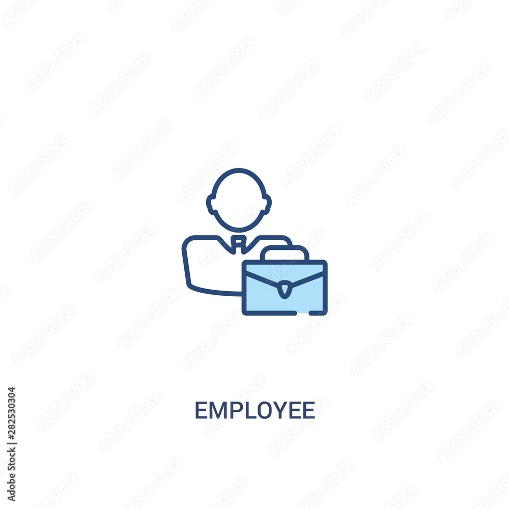 employee concept 2 colored icon. simple line element illustration. outline blue employee symbol. can be used for web and mobile ui/ux. employee concept 2 colored icon. simple line element illustration. outline blue employee symbol. can be used for web and mobile ui/ux.