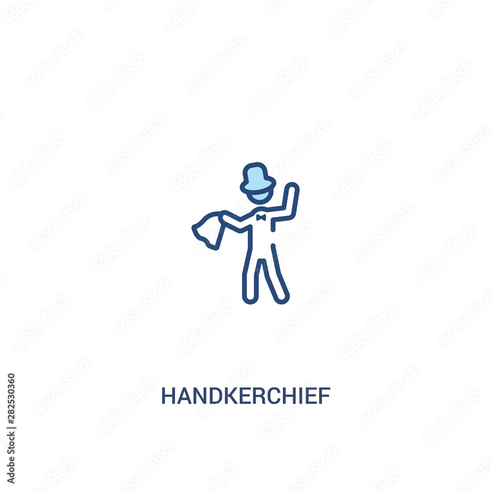 handkerchief concept 2 colored icon. simple line element illustration. outline blue handkerchief symbol. can be used for web and mobile ui/ux. handkerchief concept 2 colored icon. simple line element illustration. outline blue handkerchief symbol. can be used for web and mobile ui/ux.