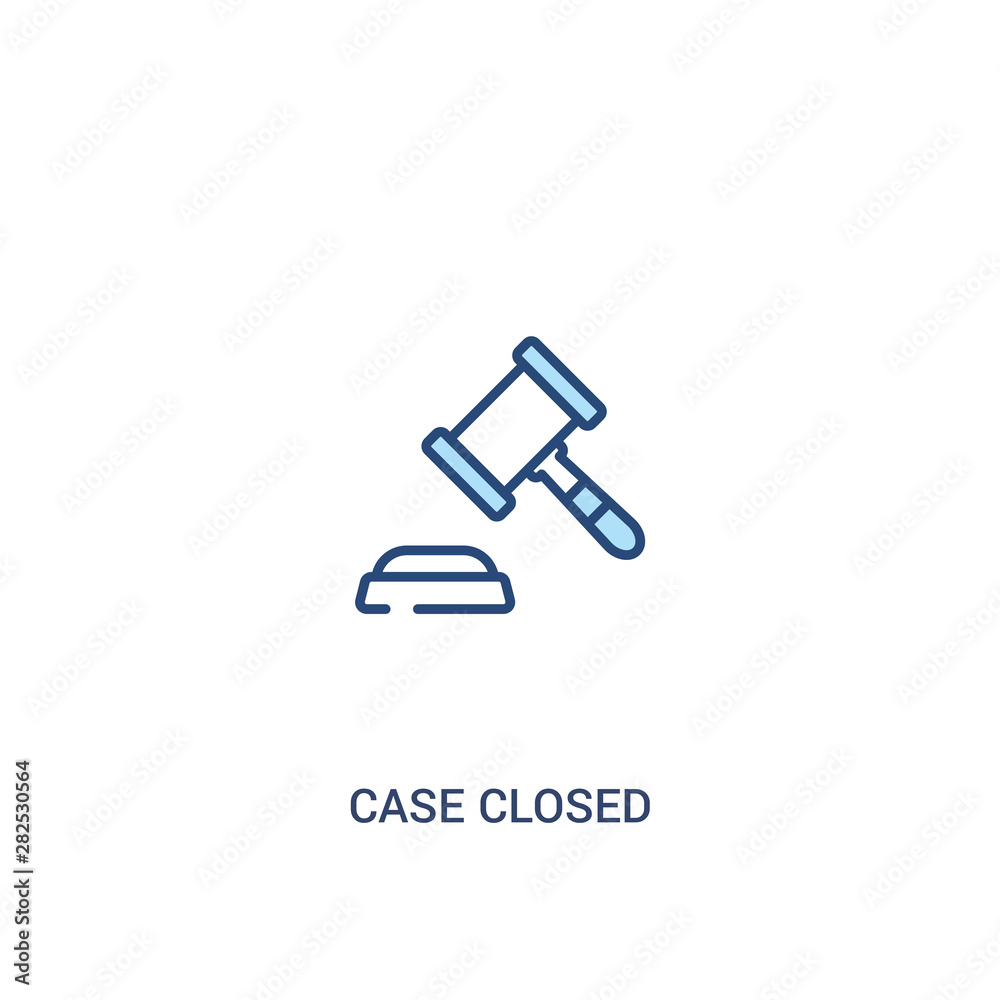case closed concept 2 colored icon. simple line element illustration. outline blue case closed symbol. can be used for web and mobile ui/ux. case closed concept 2 colored icon. simple line element illustration. outline blue case closed symbol. can be used for web and mobile ui/ux.