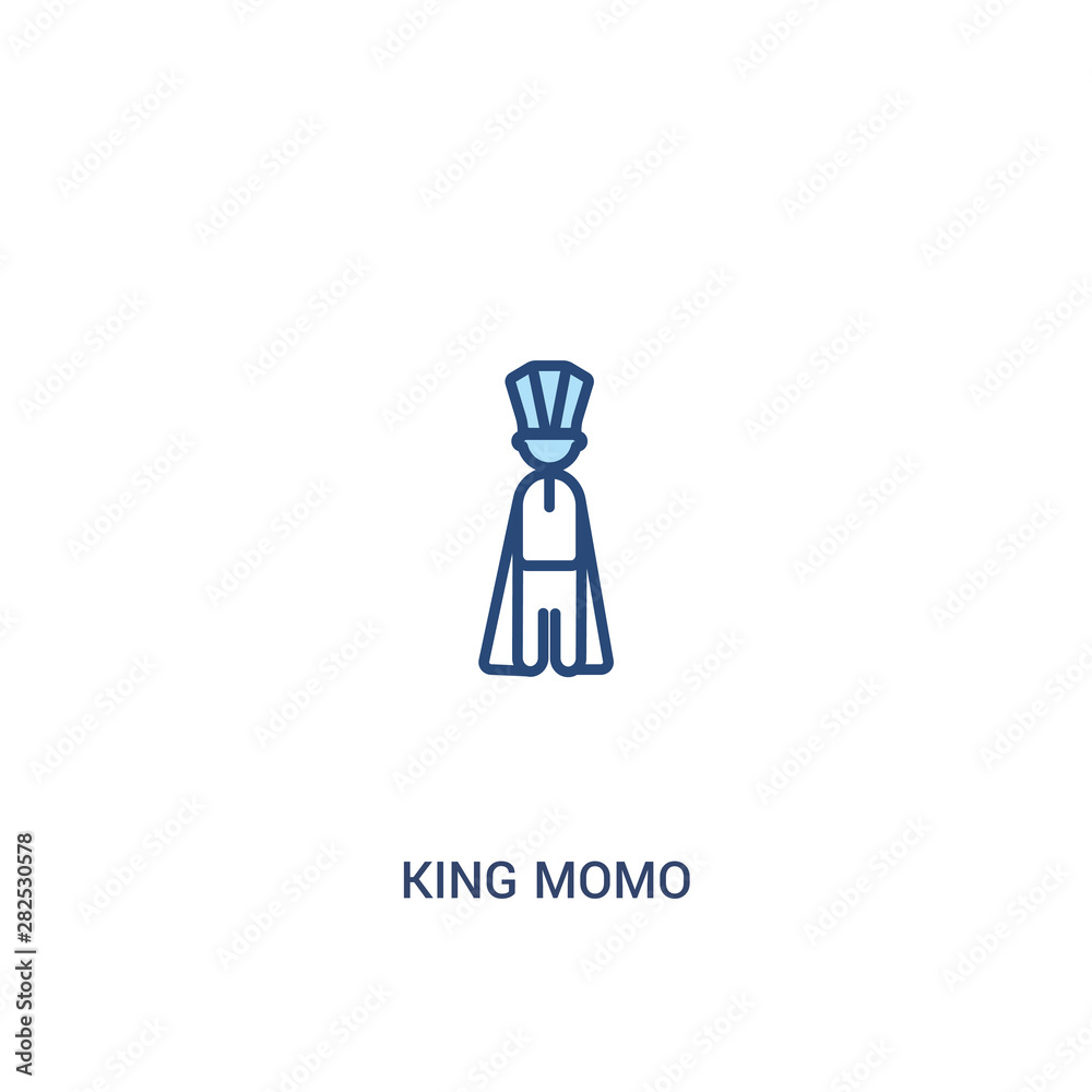king momo concept 2 colored icon. simple line element illustration. outline blue king momo symbol. can be used for web and mobile ui/ux. king momo concept 2 colored icon. simple line element illustration. outline blue king momo symbol. can be used for web and mobile ui/ux.