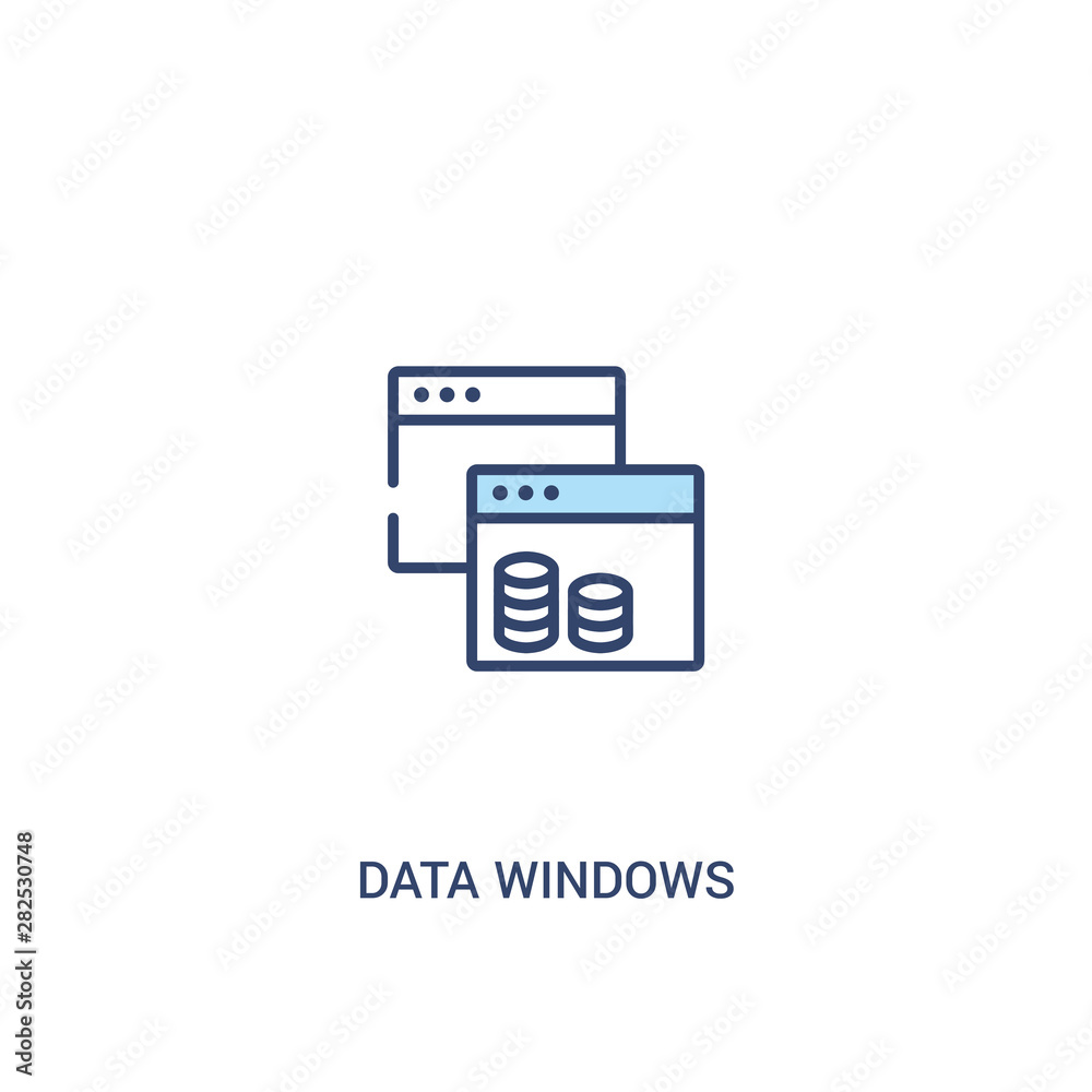 data windows concept 2 colored icon. simple line element illustration. outline blue data windows symbol. can be used for web and mobile ui/ux. data windows concept 2 colored icon. simple line element illustration. outline blue data windows symbol. can be used for web and mobile ui/ux.