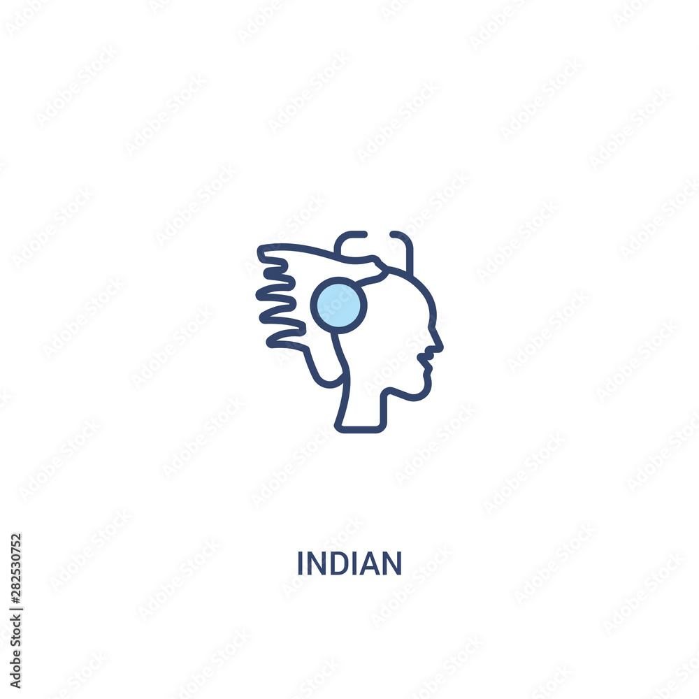 indian concept 2 colored icon. simple line element illustration. outline blue indian symbol. can be used for web and mobile ui/ux. indian concept 2 colored icon. simple line element illustration. outline blue indian symbol. can be used for web and mobile ui/ux.