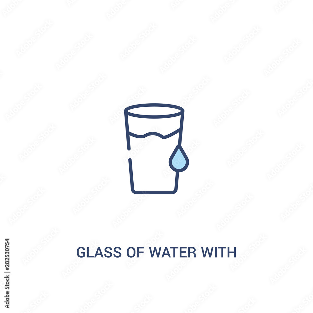 glass of water with drop concept 2 colored icon. simple line element illustration. outline blue glass of water with drop symbol. can be used for web and mobile ui/ux. glass of water with drop concept 2 colored icon. simple line element illustration. outline blue glass of water with drop symbol. can be used for web and mobile ui/ux.