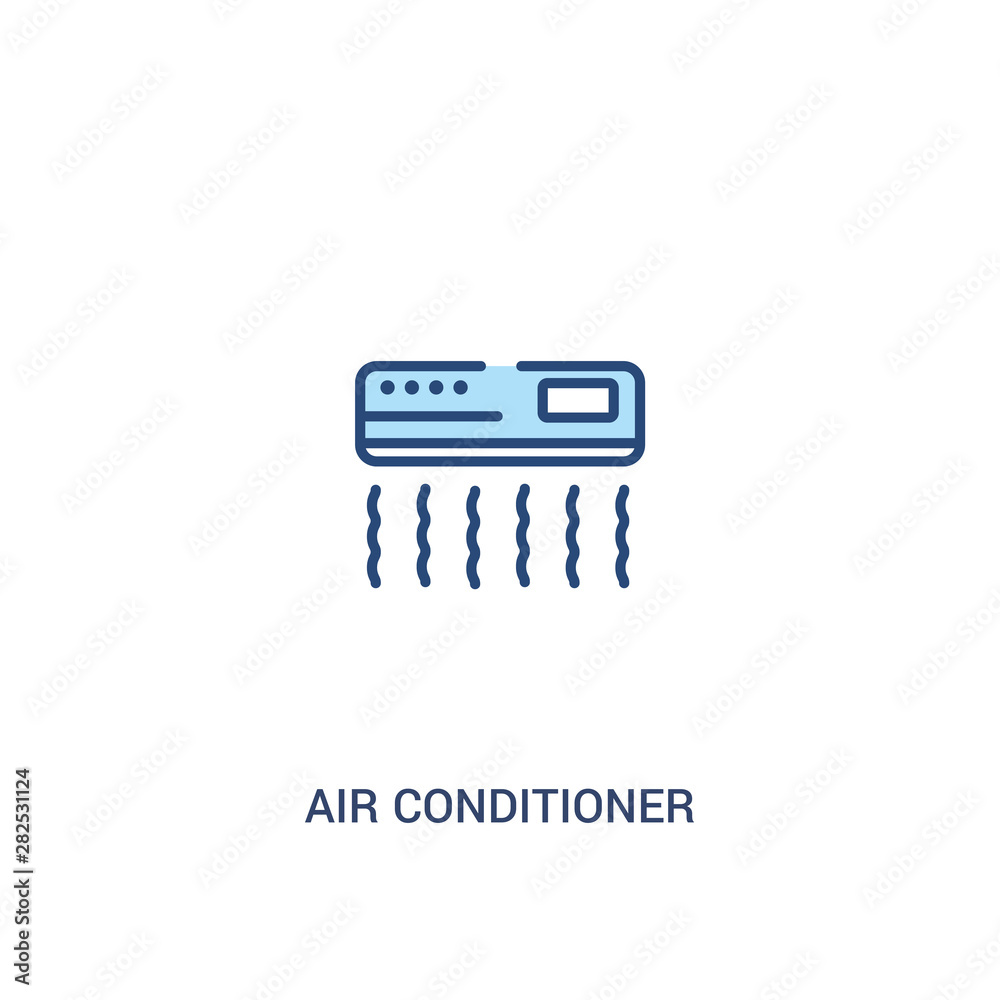 air conditioner concept 2 colored icon. simple line element illustration. outline blue air conditioner symbol. can be used for web and mobile ui/ux. air conditioner concept 2 colored icon. simple line element illustration. outline blue air conditioner symbol. can be used for web and mobile ui/ux.