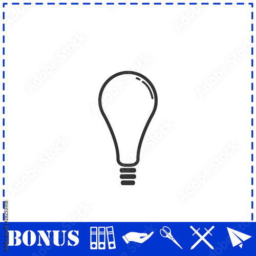 Lamp icon flat