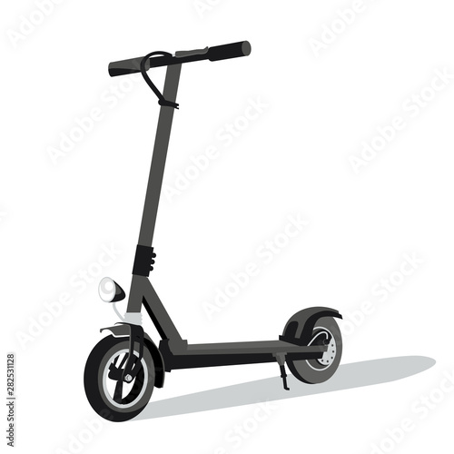 Electric kick scooter. Gyro Modern ecology vehicle - speed scooter on battery. vector illustration