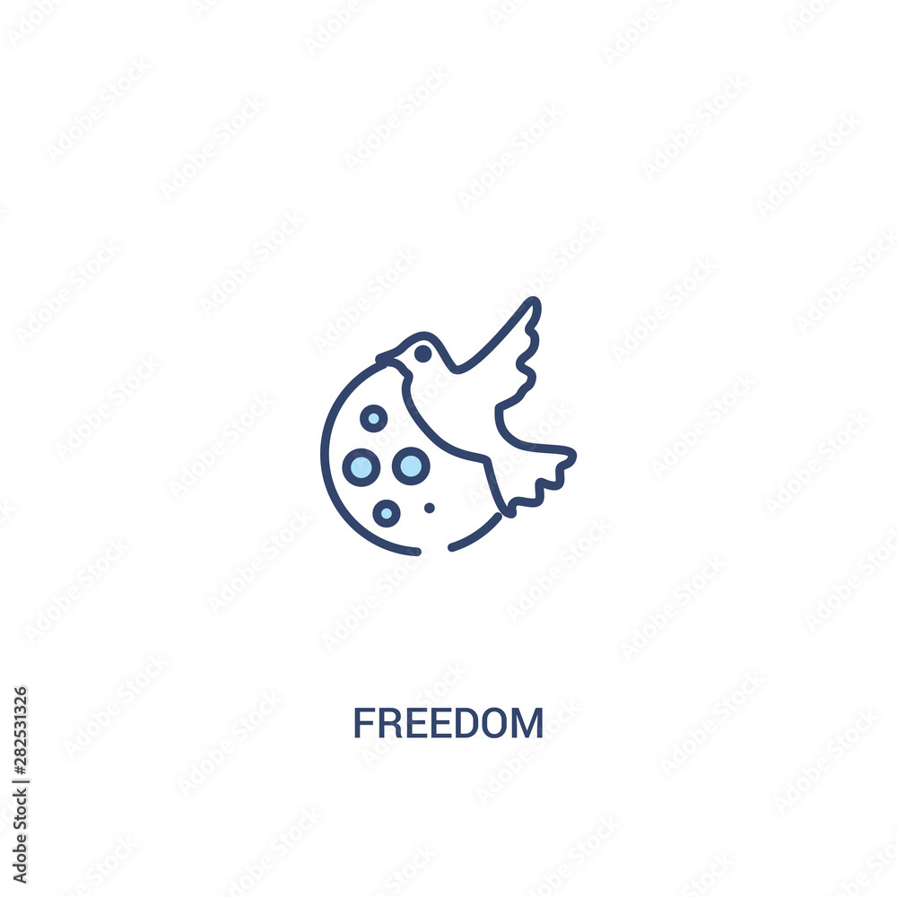 freedom concept 2 colored icon. simple line element illustration. outline blue freedom symbol. can be used for web and mobile ui/ux. freedom concept 2 colored icon. simple line element illustration. outline blue freedom symbol. can be used for web and mobile ui/ux.