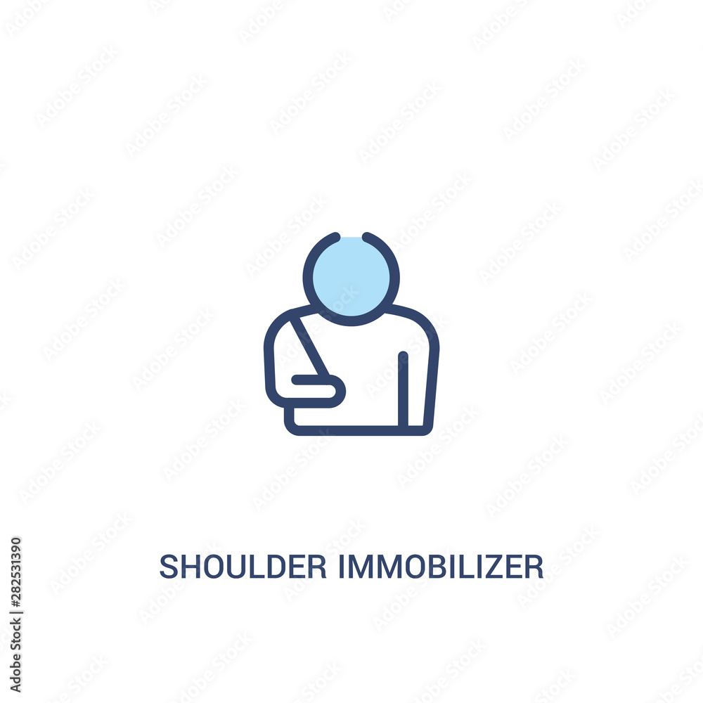 shoulder immobilizer concept 2 colored icon. simple line element illustration. outline blue shoulder immobilizer symbol. can be used for web and mobile ui/ux. shoulder immobilizer concept 2 colored icon. simple line element illustration. outline blue shoulder immobilizer symbol. can be used for web and mobile ui/ux.
