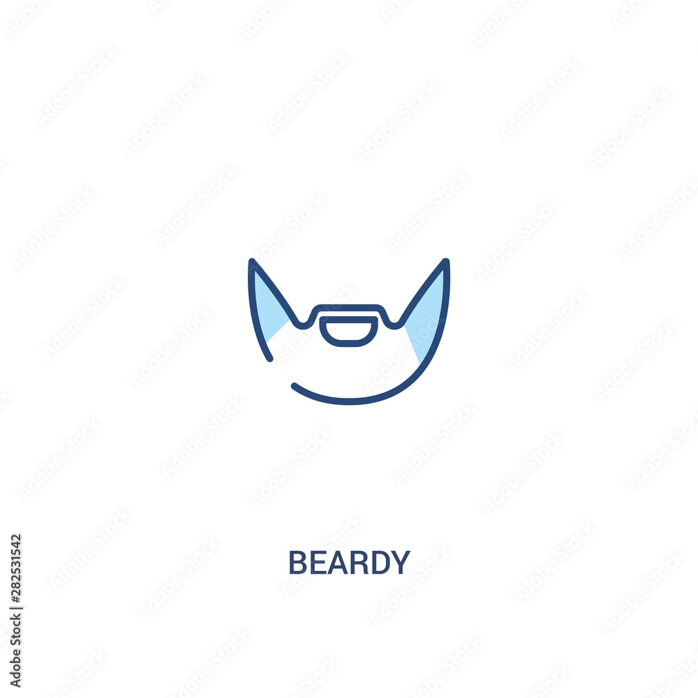 beardy concept 2 colored icon. simple line element illustration. outline blue beardy symbol. can be used for web and mobile ui/ux. beardy concept 2 colored icon. simple line element illustration. outline blue beardy symbol. can be used for web and mobile ui/ux.