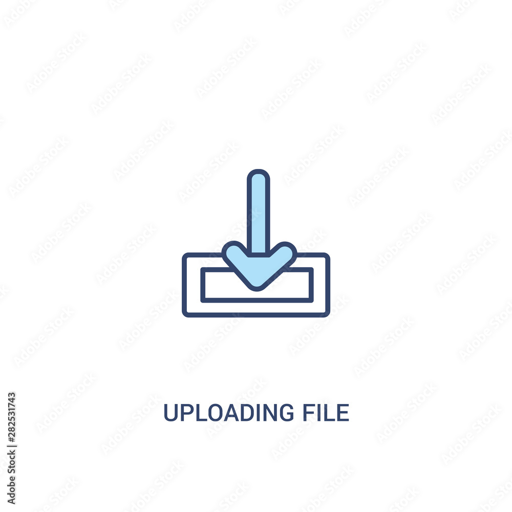 uploading file concept 2 colored icon. simple line element illustration. outline blue uploading file symbol. can be used for web and mobile ui/ux. uploading file concept 2 colored icon. simple line element illustration. outline blue uploading file symbol. can be used for web and mobile ui/ux.