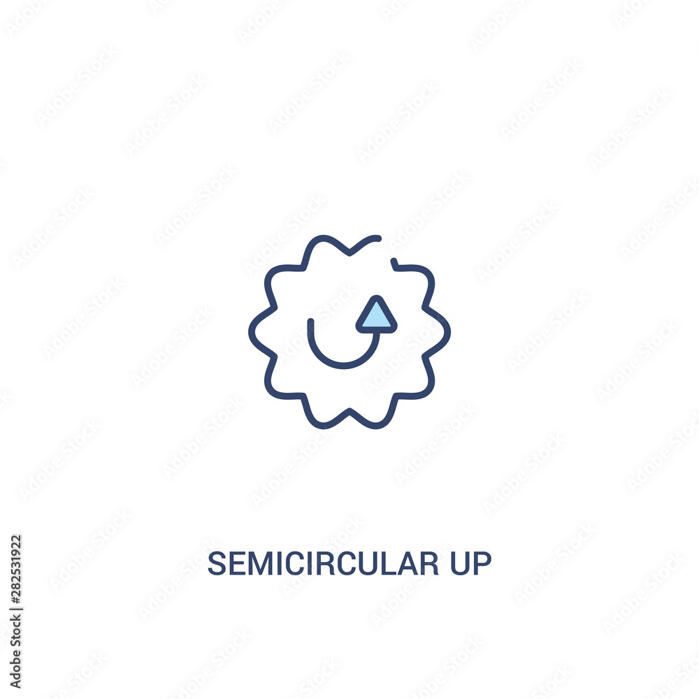 semicircular up arrow concept 2 colored icon. simple line element illustration. outline blue semicircular up arrow symbol. can be used for web and mobile ui/ux. semicircular up arrow concept 2 colored icon. simple line element illustration. outline blue semicircular up arrow symbol. can be used for web and mobile ui/ux.