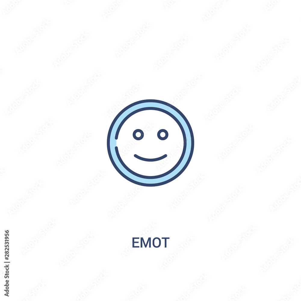 emot concept 2 colored icon. simple line element illustration. outline blue emot symbol. can be used for web and mobile ui/ux. emot concept 2 colored icon. simple line element illustration. outline blue emot symbol. can be used for web and mobile ui/ux.