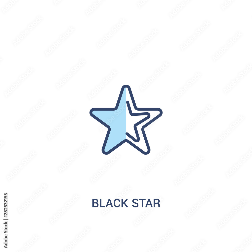 black star concept 2 colored icon. simple line element illustration. outline blue black star symbol. can be used for web and mobile ui/ux. black star concept 2 colored icon. simple line element illustration. outline blue black star symbol. can be used for web and mobile ui/ux.