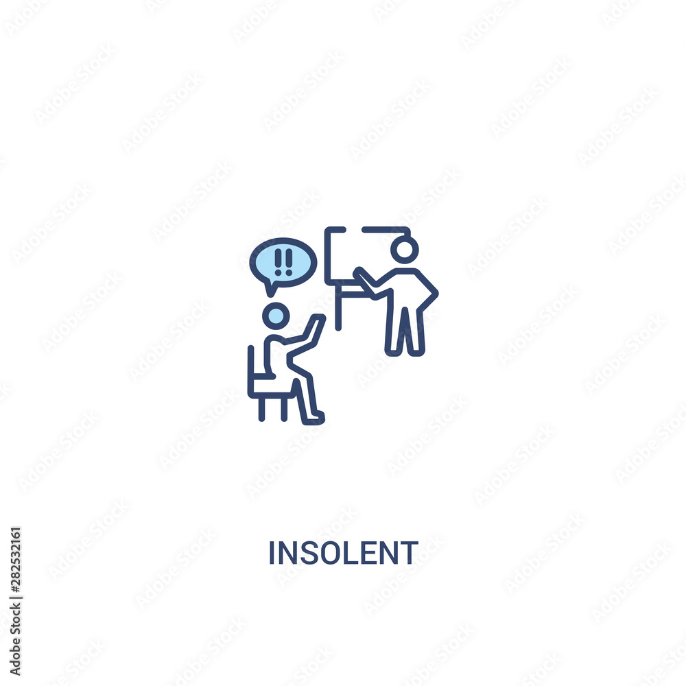 insolent concept 2 colored icon. simple line element illustration. outline blue insolent symbol. can be used for web and mobile ui/ux. insolent concept 2 colored icon. simple line element illustration. outline blue insolent symbol. can be used for web and mobile ui/ux.