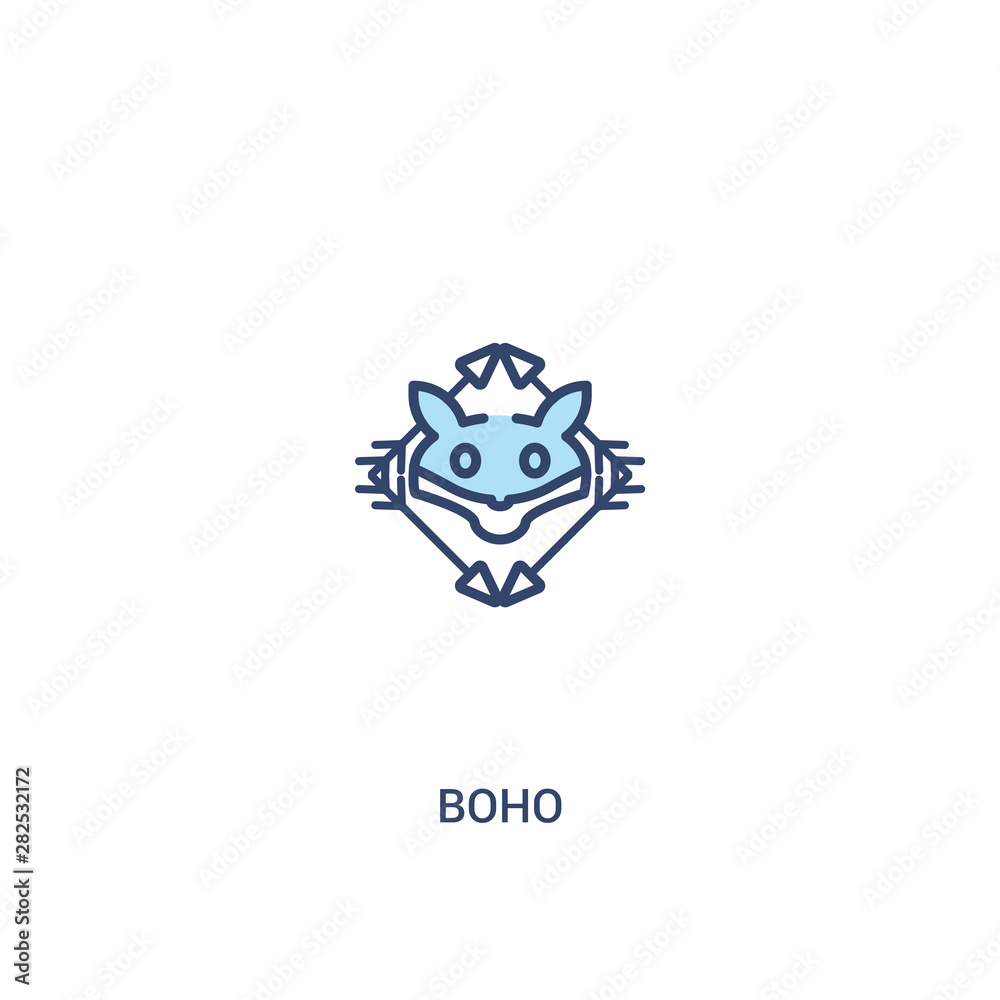boho concept 2 colored icon. simple line element illustration. outline blue boho symbol. can be used for web and mobile ui/ux. boho concept 2 colored icon. simple line element illustration. outline blue boho symbol. can be used for web and mobile ui/ux.
