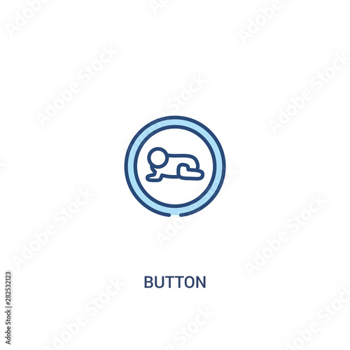 Wallpaper Mural button concept 2 colored icon. simple line element illustration. outline blue button symbol. can be used for web and mobile ui/ux. Torontodigital.ca