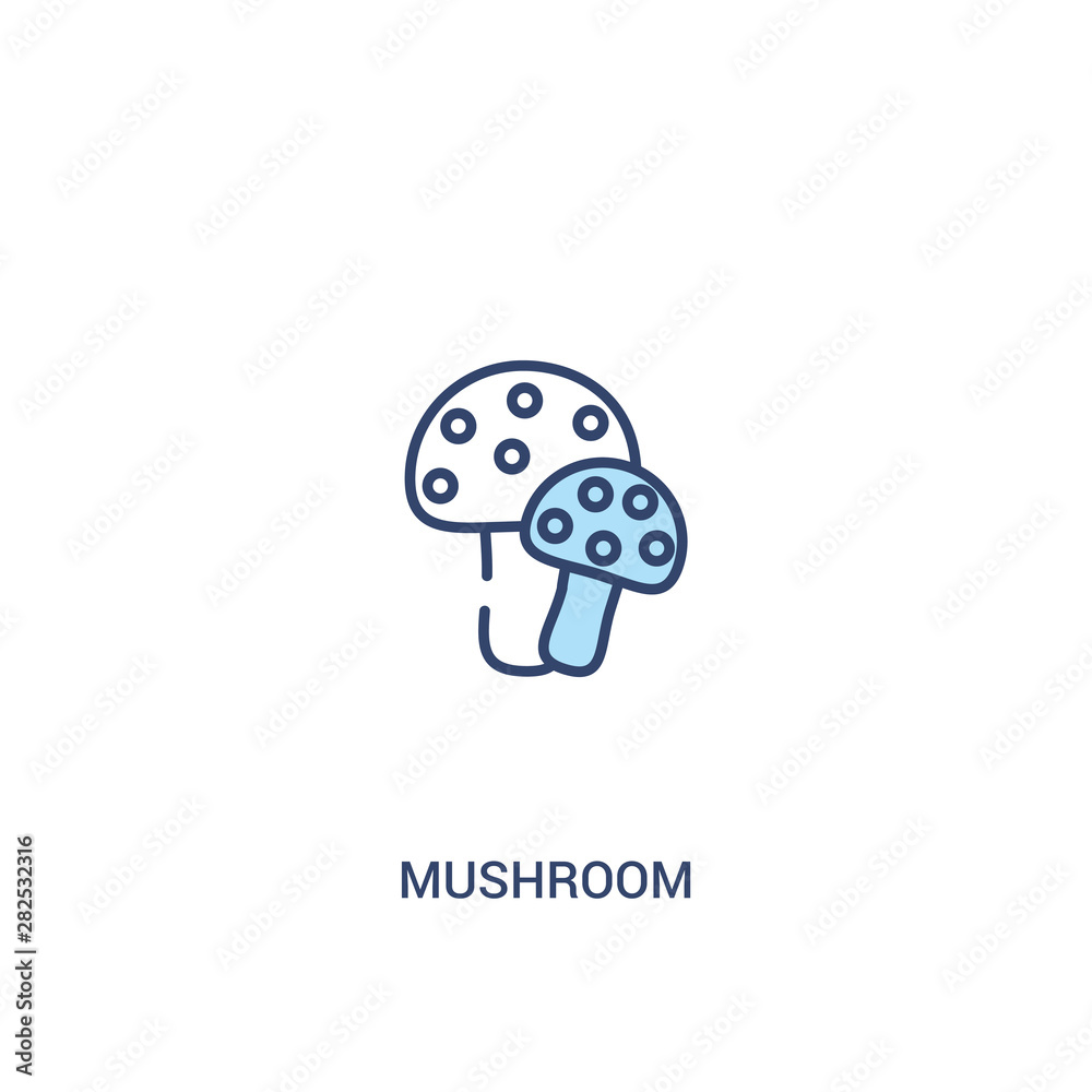 mushroom concept 2 colored icon. simple line element illustration. outline blue mushroom symbol. can be used for web and mobile ui/ux. mushroom concept 2 colored icon. simple line element illustration. outline blue mushroom symbol. can be used for web and mobile ui/ux.