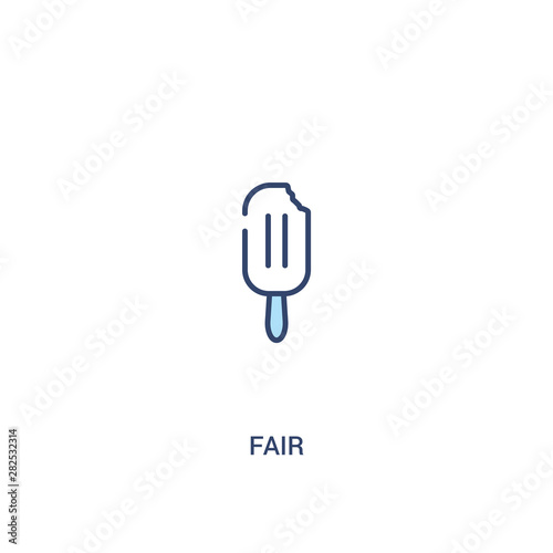 fair concept 2 colored icon. simple line element illustration. outline blue fair symbol. can be used for web and mobile ui ux.