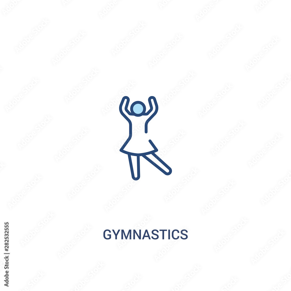 gymnastics concept 2 colored icon. simple line element illustration. outline blue gymnastics symbol. can be used for web and mobile ui/ux. gymnastics concept 2 colored icon. simple line element illustration. outline blue gymnastics symbol. can be used for web and mobile ui/ux.
