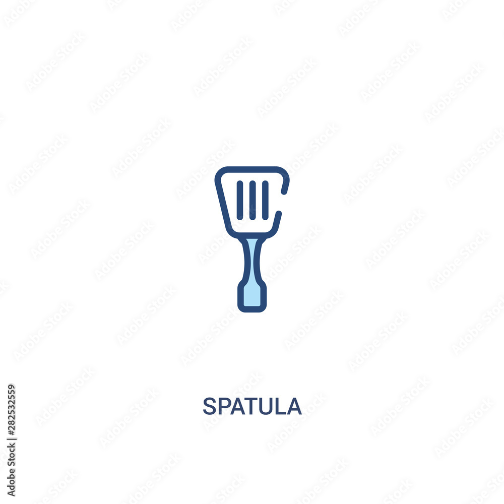 spatula concept 2 colored icon. simple line element illustration. outline blue spatula symbol. can be used for web and mobile ui/ux. spatula concept 2 colored icon. simple line element illustration. outline blue spatula symbol. can be used for web and mobile ui/ux.