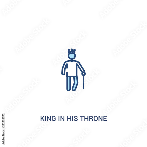 Quadro su tela king in his throne concept 2 colored icon