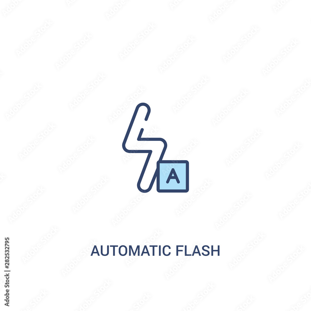 automatic flash concept 2 colored icon. simple line element illustration. outline blue automatic flash symbol. can be used for web and mobile ui/ux. automatic flash concept 2 colored icon. simple line element illustration. outline blue automatic flash symbol. can be used for web and mobile ui/ux.