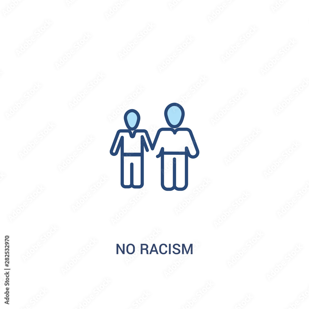 no racism concept 2 colored icon. simple line element illustration. outline blue no racism symbol. can be used for web and mobile ui/ux. no racism concept 2 colored icon. simple line element illustration. outline blue no racism symbol. can be used for web and mobile ui/ux.