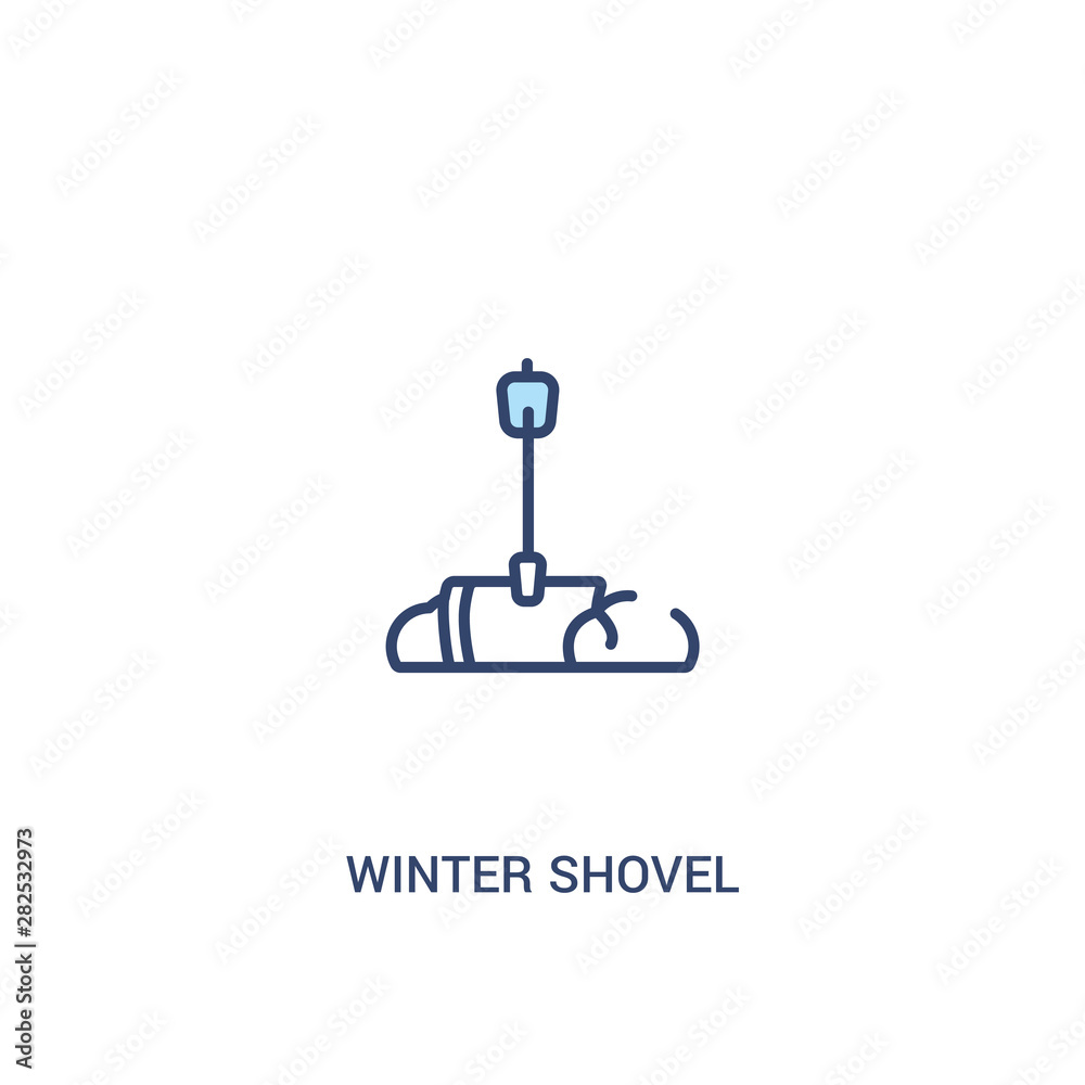 winter shovel concept 2 colored icon. simple line element illustration. outline blue winter shovel symbol. can be used for web and mobile ui/ux. winter shovel concept 2 colored icon. simple line element illustration. outline blue winter shovel symbol. can be used for web and mobile ui/ux.