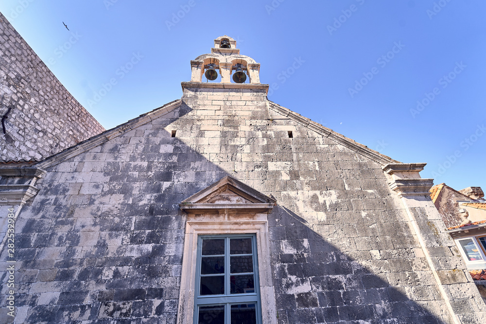 Panorama Dubrovnik Old Town roofs . Europe, Croatia