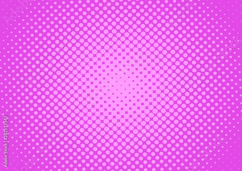 Magenta pink pop art background in retro comic style with gradient halftone dots design, vector illustration eps10